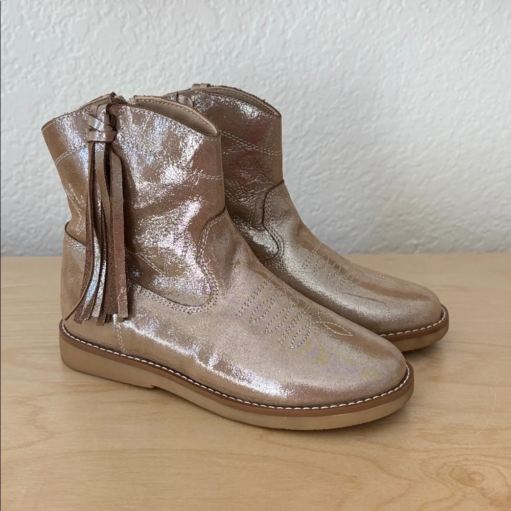 Elephantito Hannah Suede Leather Boot Metallic Blush